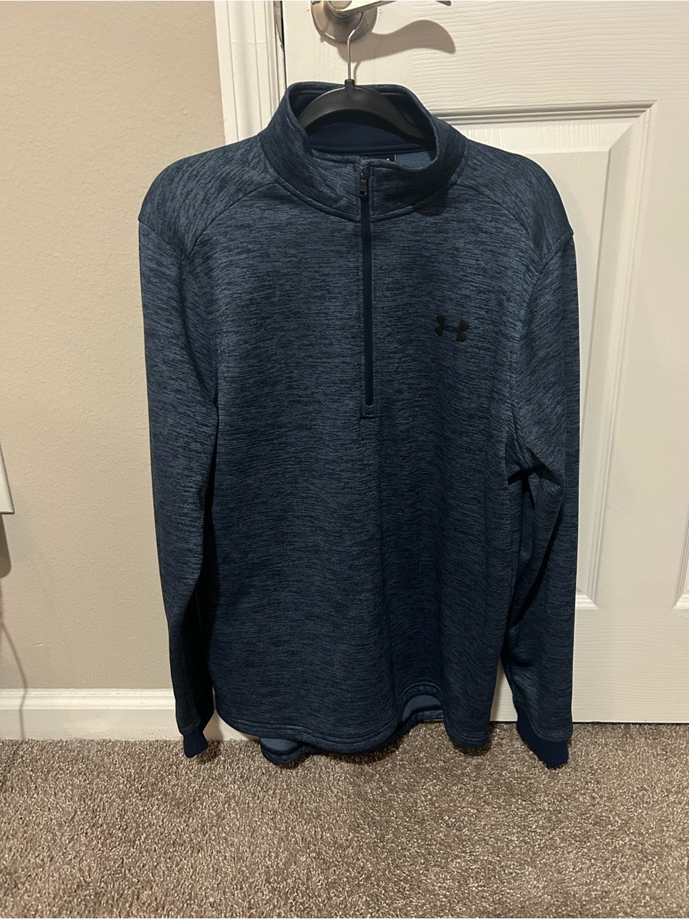 Under Armour LG Heathered Blue Quarter-Zip Pullover